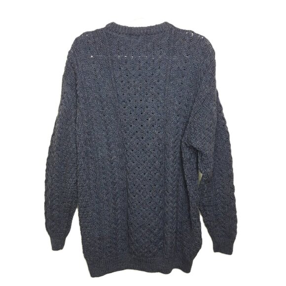 NWT Rue St-Patrick Worsted Wool Aran Cable Knit Sweater XXL Fisherman Nautical - Picture 4 of 8